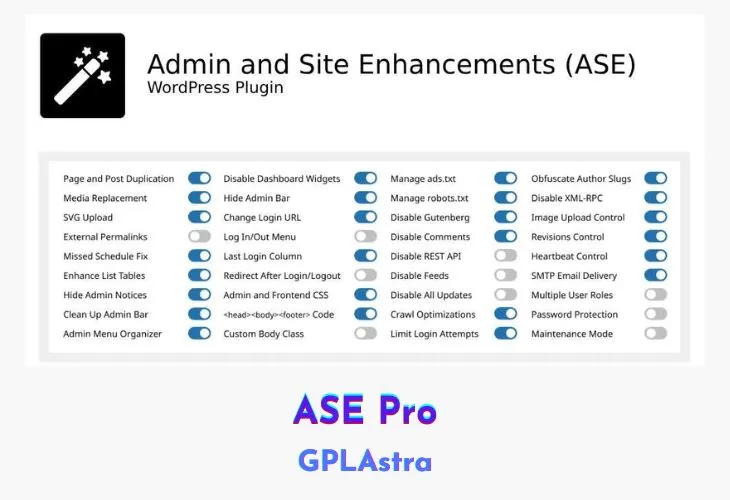 ASE Pro: Nâng tầm quản trị WordPress với hiệu suất tối đa