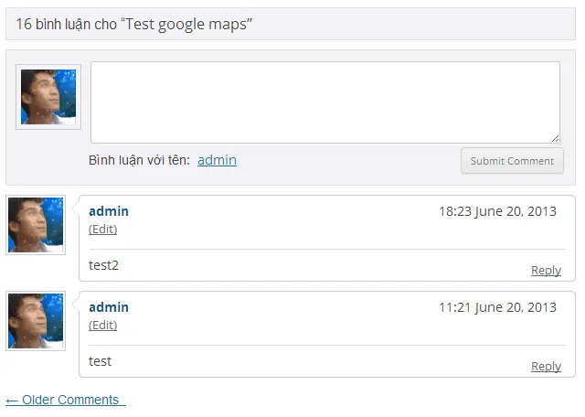 Tùy chỉnh theme comment trong wordpress (Admin view)