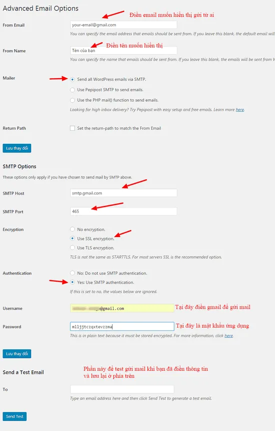 Cài đặt WP Mail SMTP với Gmail qua mật khẩu ứng dụng (giao diện cũ)