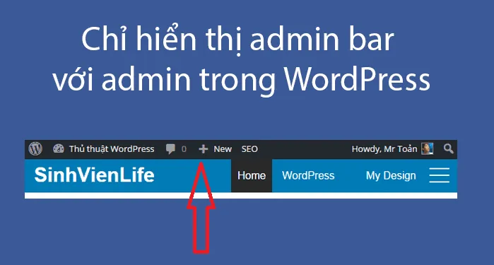 Chỉ hiển thị admin bar với admin