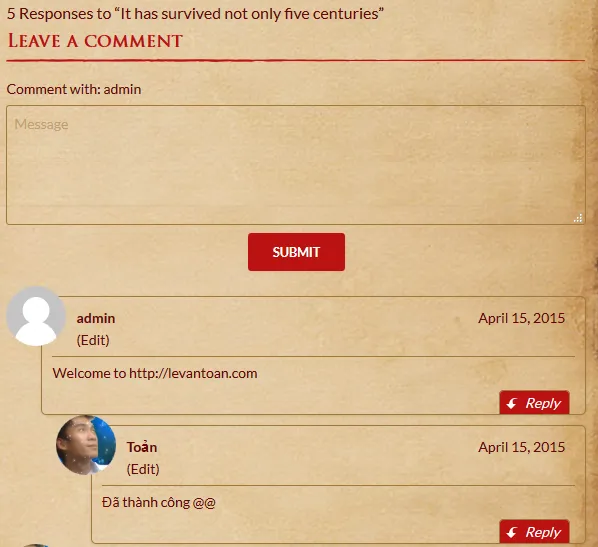 Cập nhật giao diện bình luận WordPress 15.04.2015 (Ảnh 1)