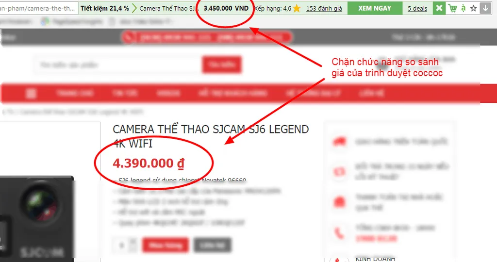 Tối ưu hóa hiển thị sản phẩm: Chặn so sánh giá Cốc Cốc hiệu quả cho WooCommerce