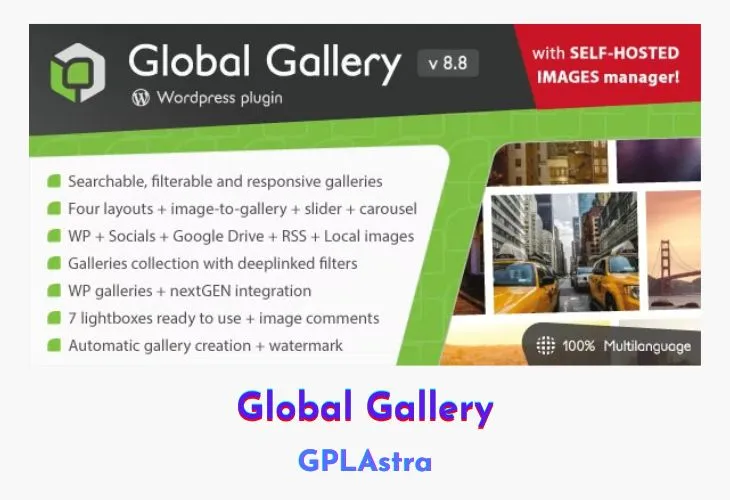 Global Gallery v9.3.0: Giải Pháp Thư Viện Ảnh WordPress Miễn Phí Toàn Diện