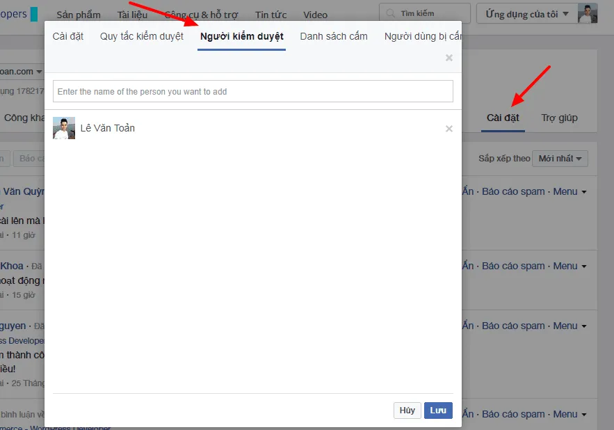 Thêm người kiểm duyệt