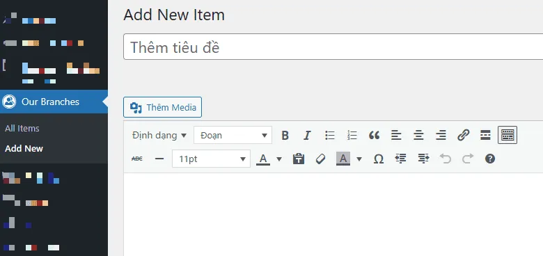 CPT Branches mới tạo