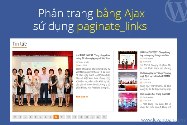Nâng tầm Trải nghiệm Người dùng: Phân trang Ajax WordPress Hiệu quả với paginate_links