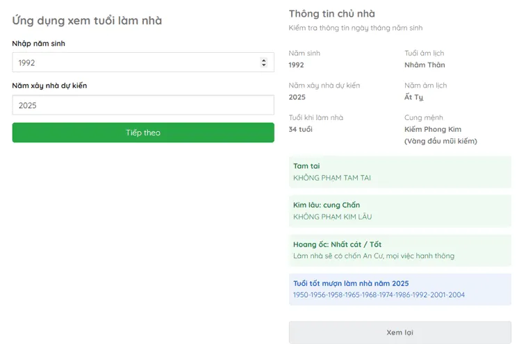 Plugin xem hướng nhà hợp tuổi và xem tuổi làm nhà cho WordPress