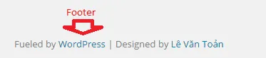 Thay đổi dòng chữ ở footer trong wordpress