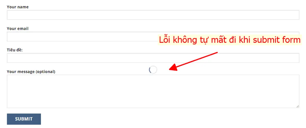 Lỗi icon loading CF7 không tự mất đi