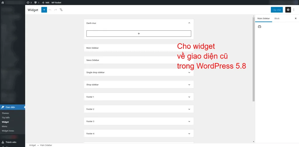 Khôi Phục Giao Diện Widget Cũ WordPress 5.8: Giải Pháp Nhanh Chóng
