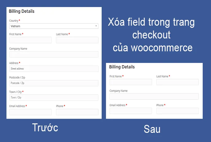 Kết quả sau xóa trường không cần thiết