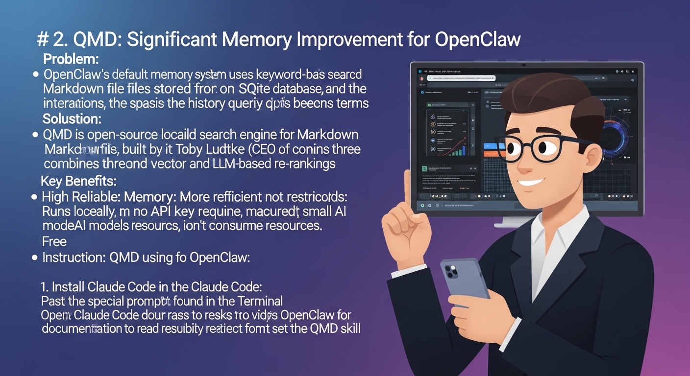 2. QMD: Cải Thiện Bộ Nhớ Đáng Kể Cho OpenClaw