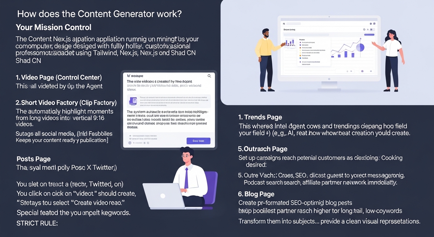 Máy Tạo Nội Dung hoạt động như thế nào? Bảng điều khiển Mission Control của bạn