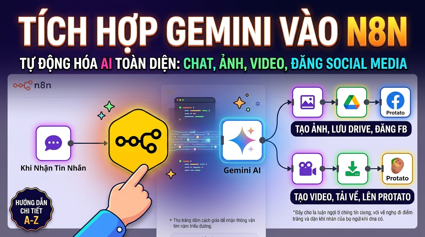 Tích Hợp Gemini vào N8N để Tạo Quy Trình Tự Động Hóa