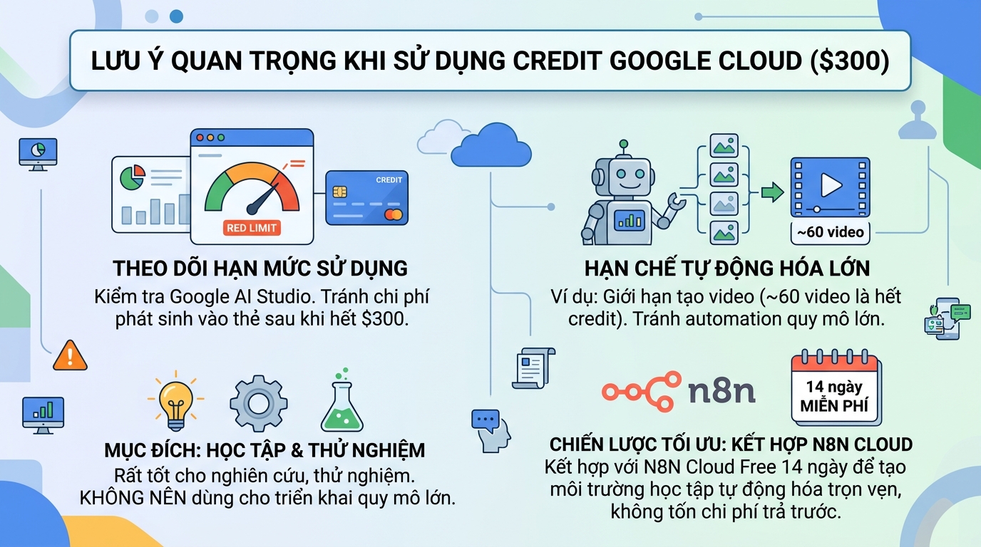 Lưu Ý Quan Trọng Khi Sử Dụng Google Credit