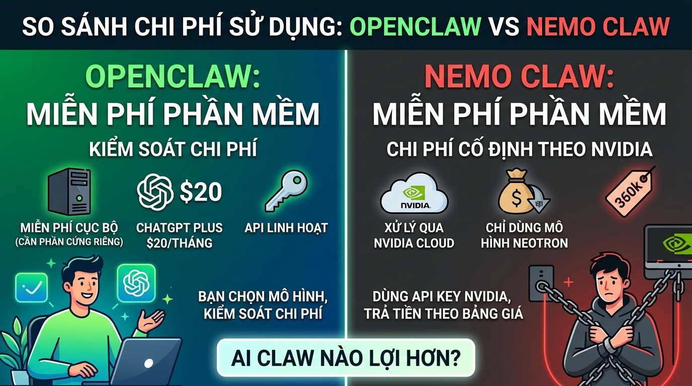 So Sánh Chi Tiết: OpenClaw và Nemo Claw