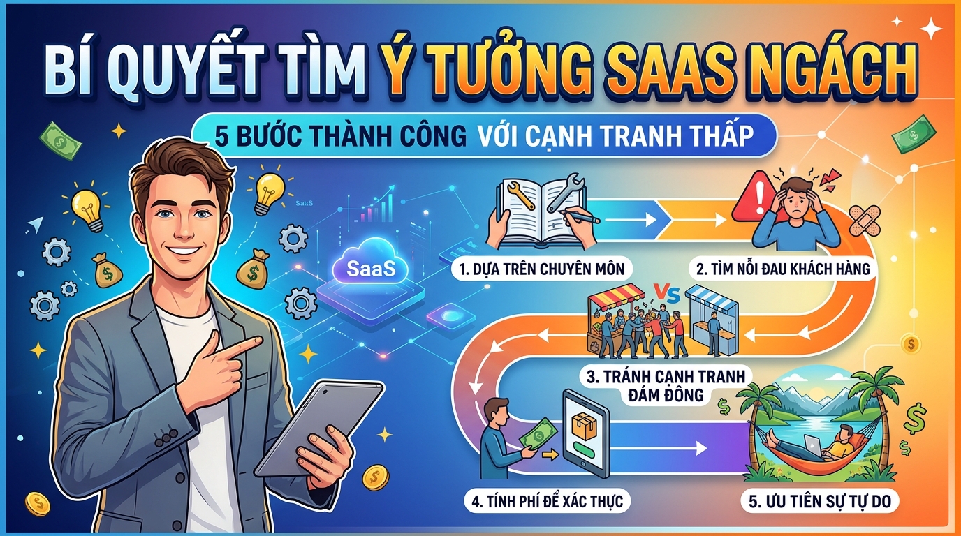 Bí quyết tìm kiếm ý tưởng SaaS ngách ít cạnh tranh
