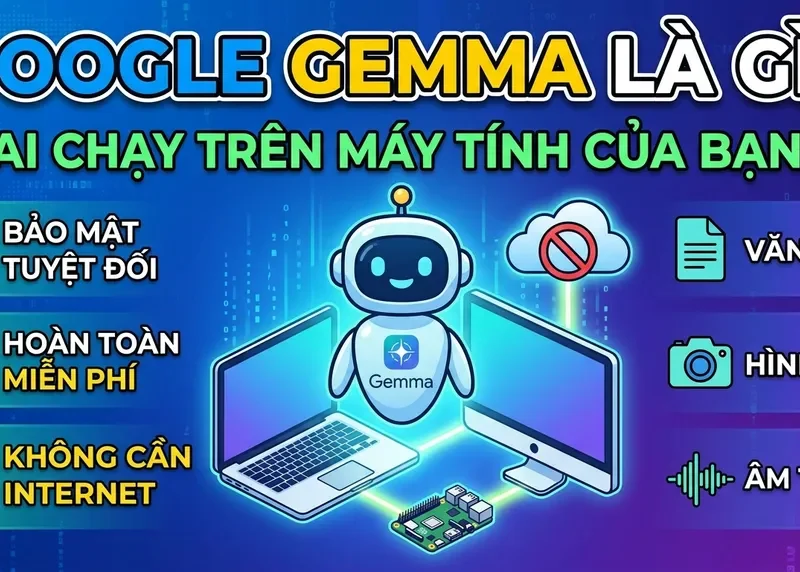 Google Gemma: Chạy AI Mạnh Mẽ Ngay Tại Máy Tính Của Bạn Miễn Phí