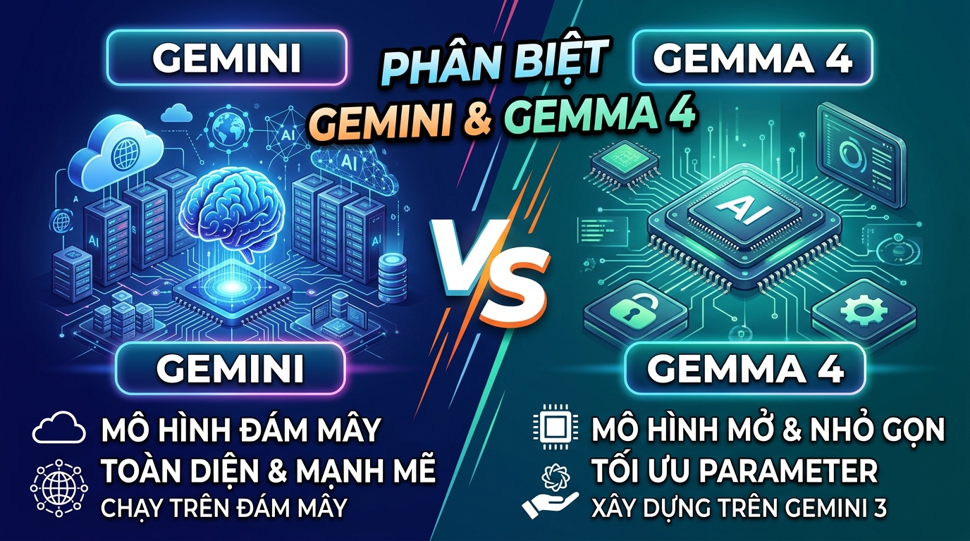 Gemma 4 Khác Gì Với Gemini?