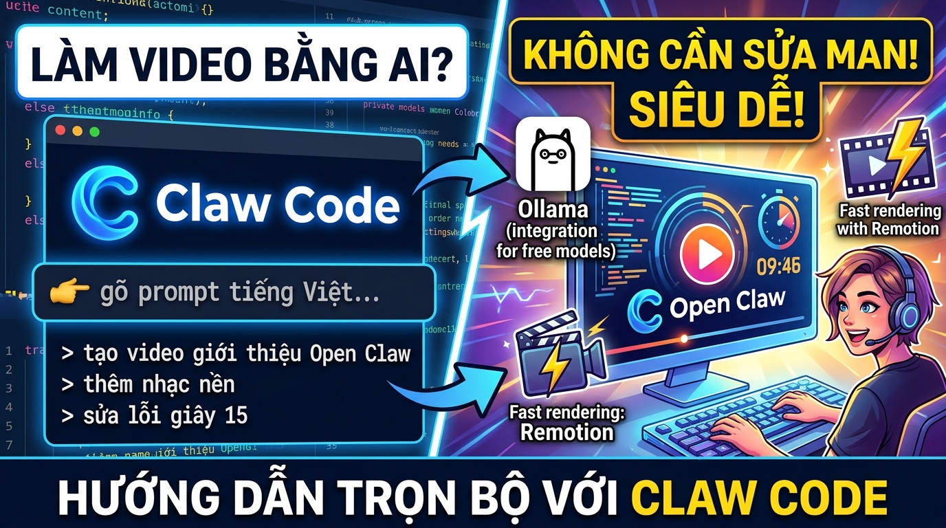 Hướng dẫn từng bước tạo video bằng AI với Claw Code