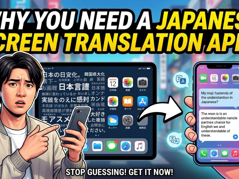 App dịch màn hình tiếng Nhật dễ dàng và nhanh chóng