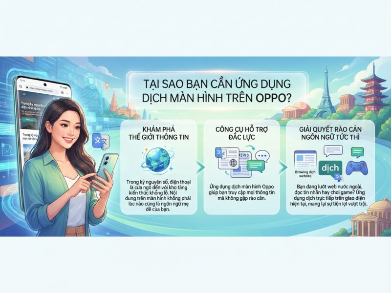 App dịch màn hình Oppo hỗ trợ hiệu quả