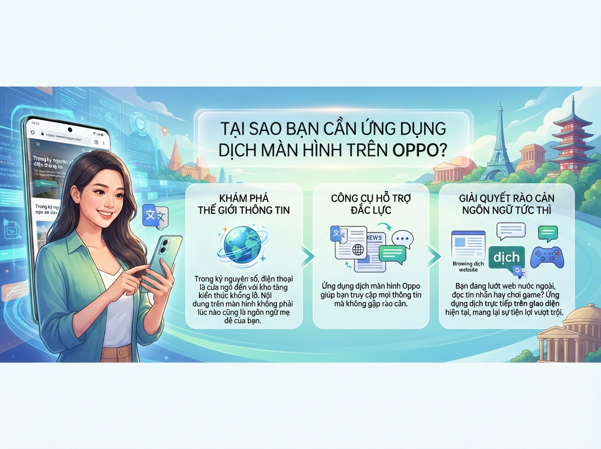 Tại sao bạn cần app dịch màn hình trên Oppo?