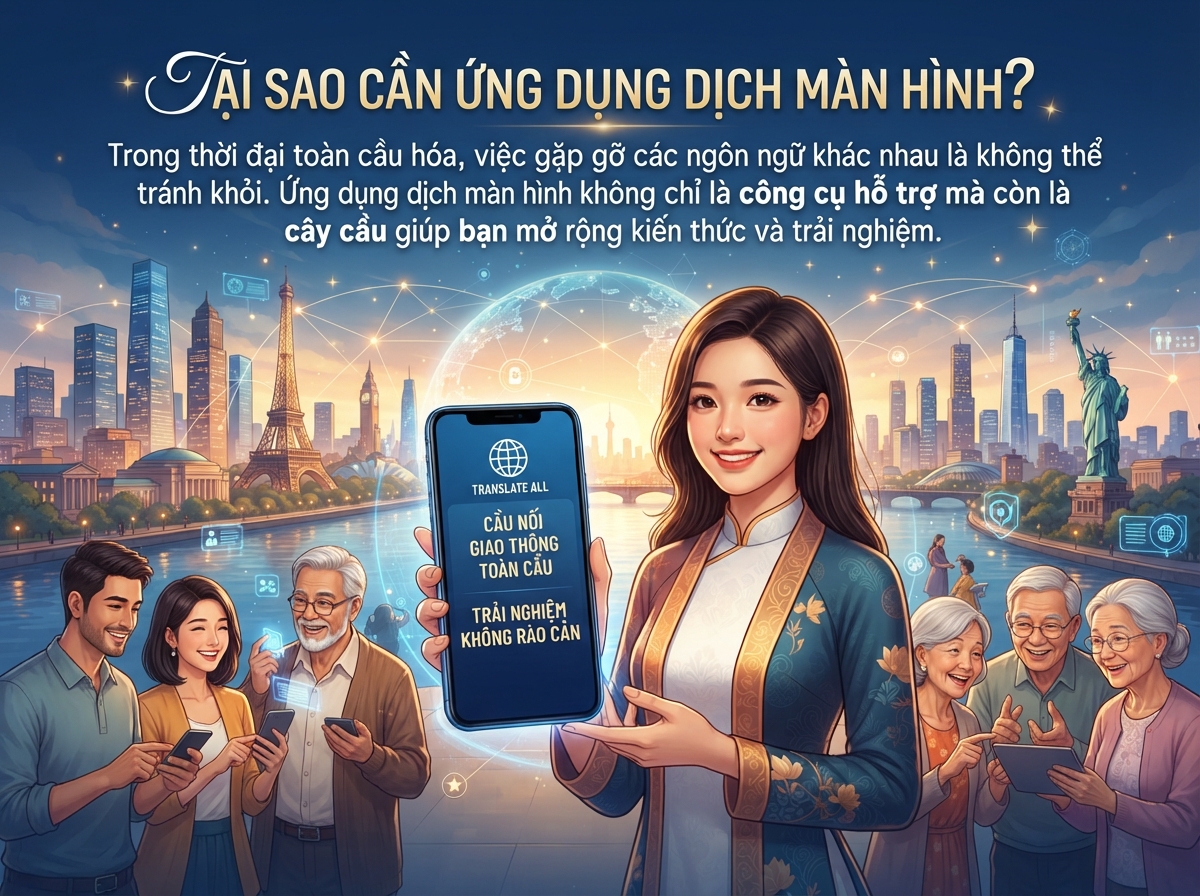 App dịch qua màn hình tiện lợi cho mọi nhu cầu
