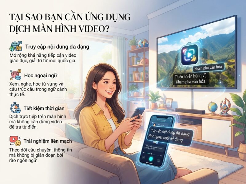 App dịch màn hình video hiệu quả