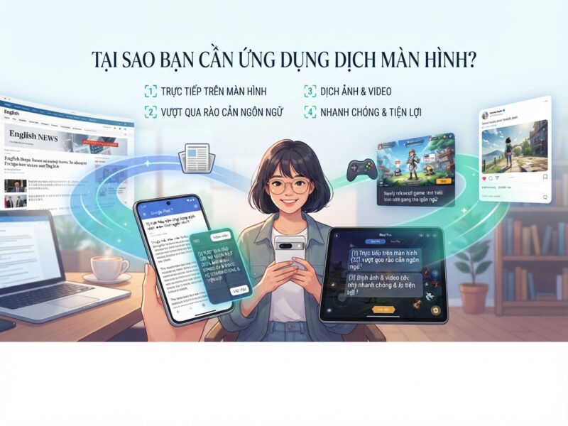 Cách sử dụng app dịch màn hình đơn giản và hiệu quả