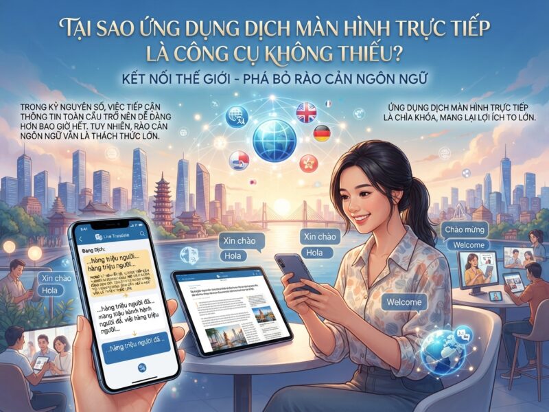 App dịch màn hình trực tiếp hiệu quả, dễ dùng