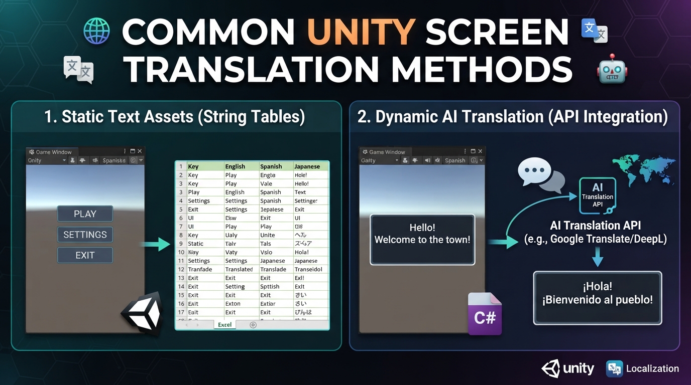 Các phương pháp dịch màn hình Unity phổ biến