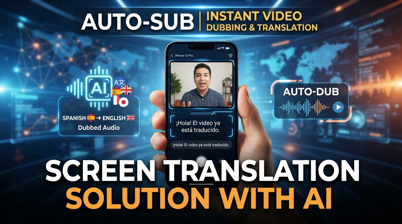Giải pháp dịch màn hình với AI: AutoSub - Dub