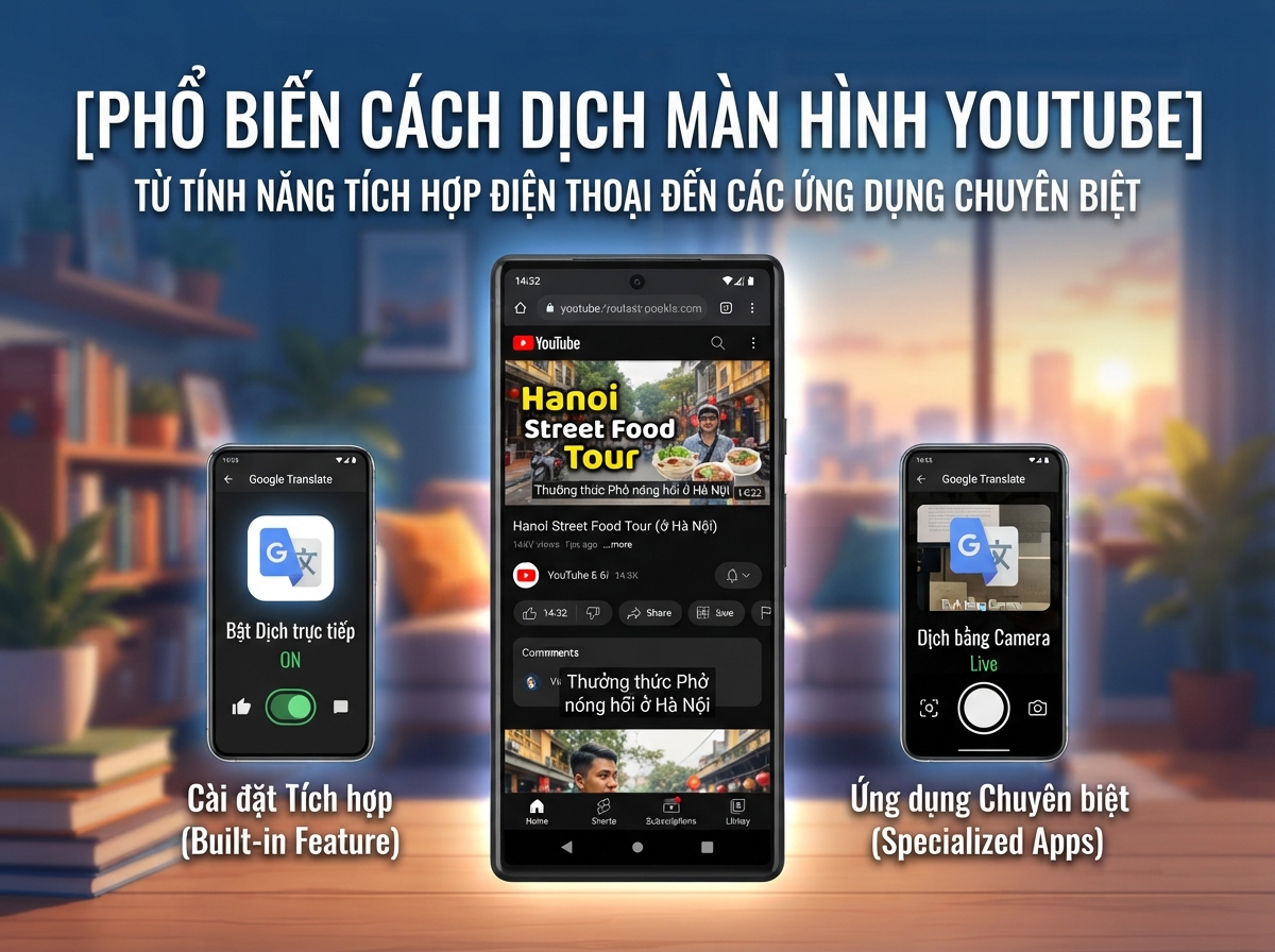 App dịch màn hình youtube tiện lợi và hiệu quả