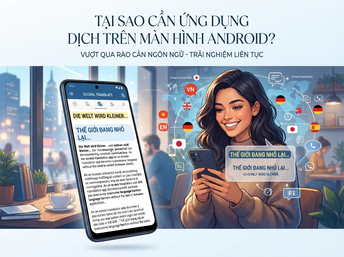 Tại sao bạn cần một ứng dụng dịch trực tiếp trên màn hình Android?
