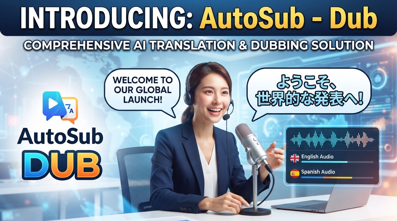 AutoSub - Dub: Giải pháp dịch thuật và lồng tiếng AI đột phá từ Tips AI Tech