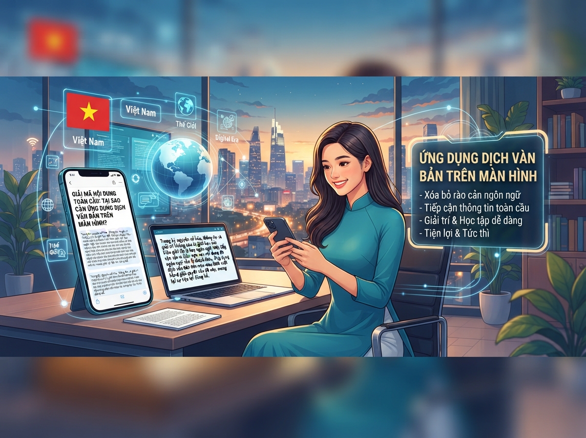 Tại sao cần ứng dụng dịch chữ trên màn hình?