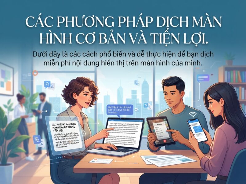 Dịch màn hình free hiệu quả và tiện lợi