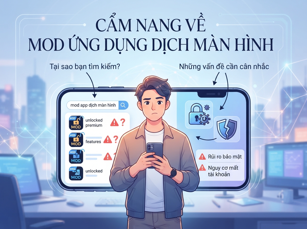 Mod app dịch màn hình và các lựa chọn hiệu quả