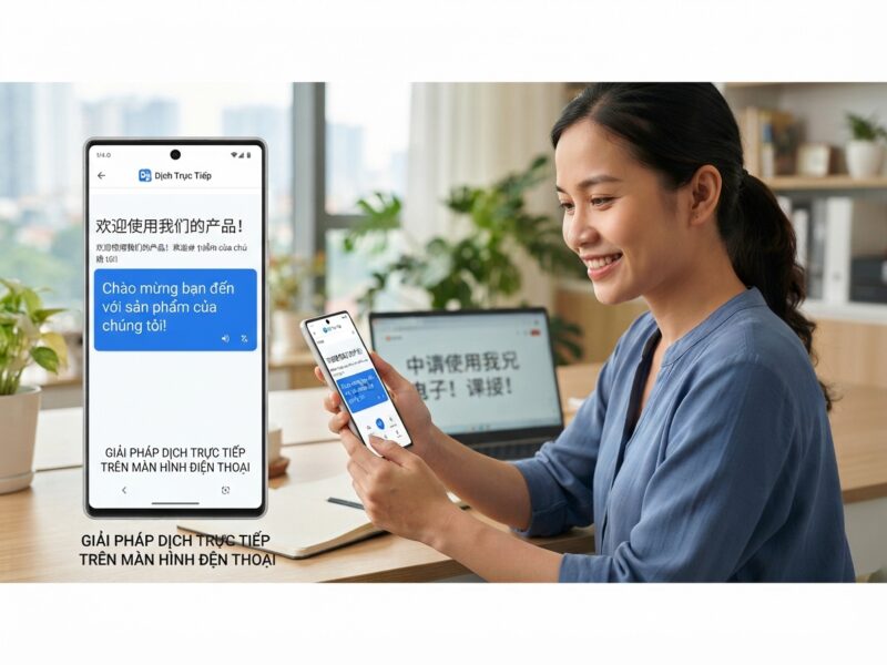 App dịch tiếng trung trên màn hình điện thoại hiệu quả
