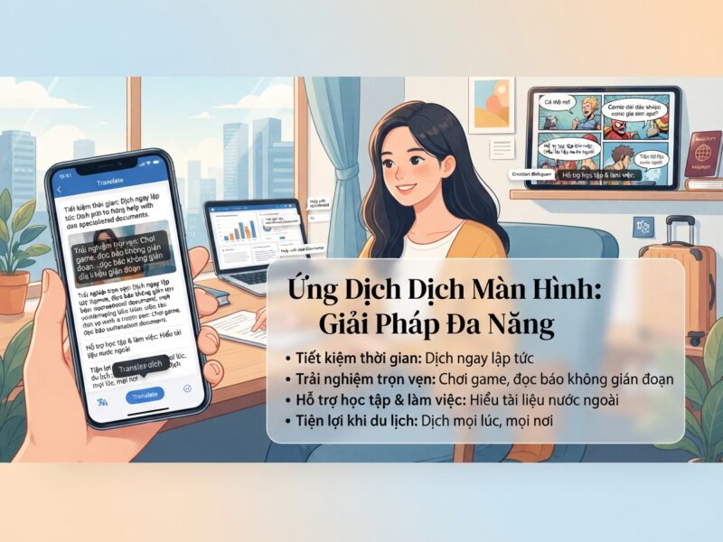App dịch trực tiếp trên màn hình đơn giản tiện lợi