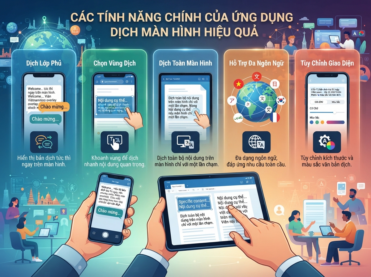 Mẹo để dùng ứng dụng dịch màn hình hiệu quả