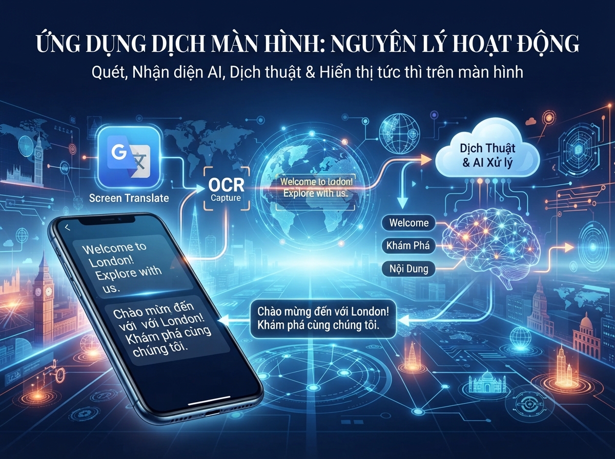Ứng dụng dịch màn hình miễn phí hoạt động như thế nào?