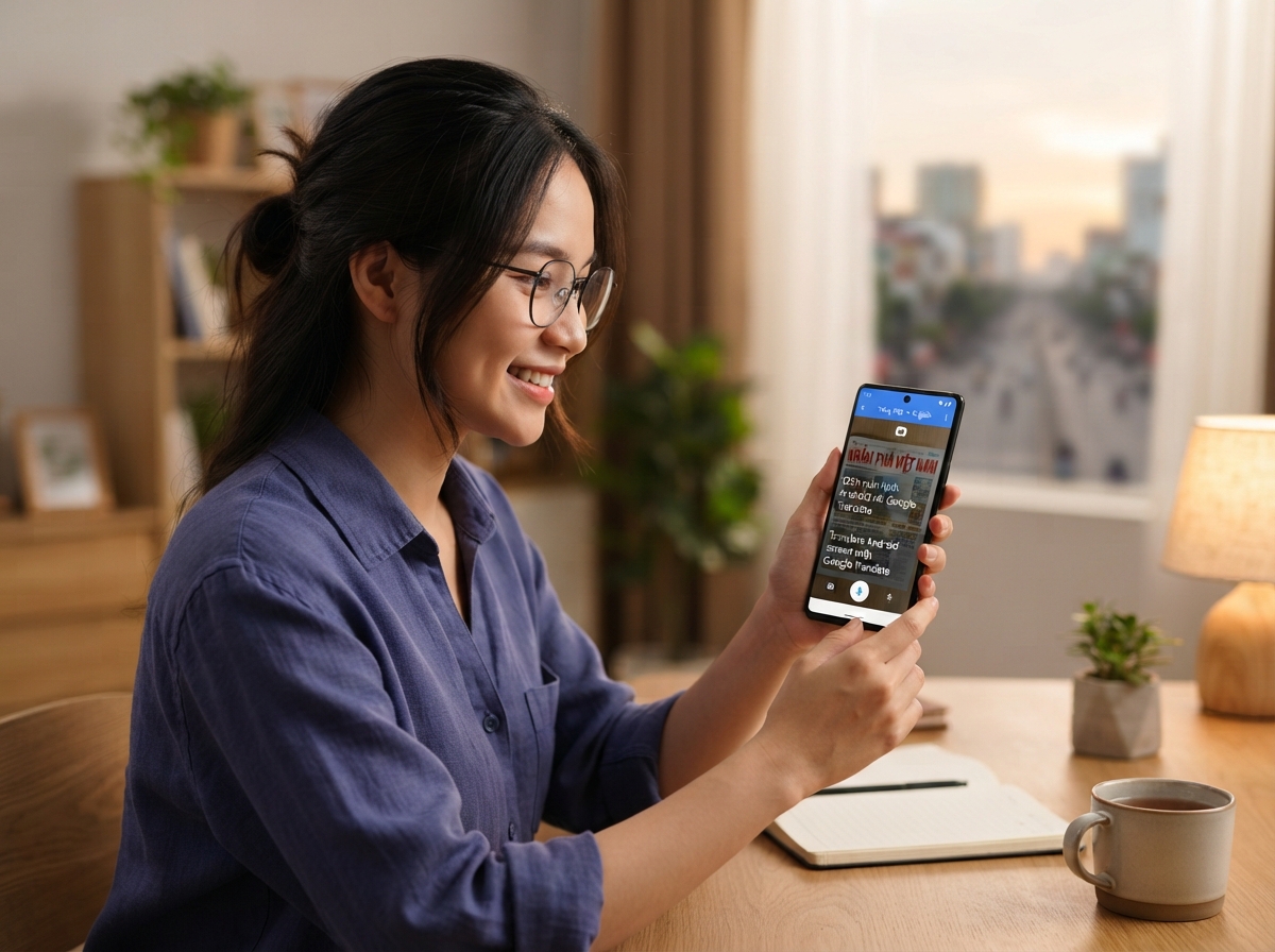 1. Sử dụng ứng dụng Google Dịch để dịch màn hình Android