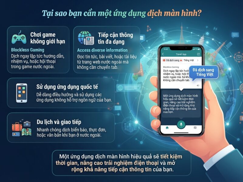 Do app dịch màn hình download hiệu quả cho điện thoại