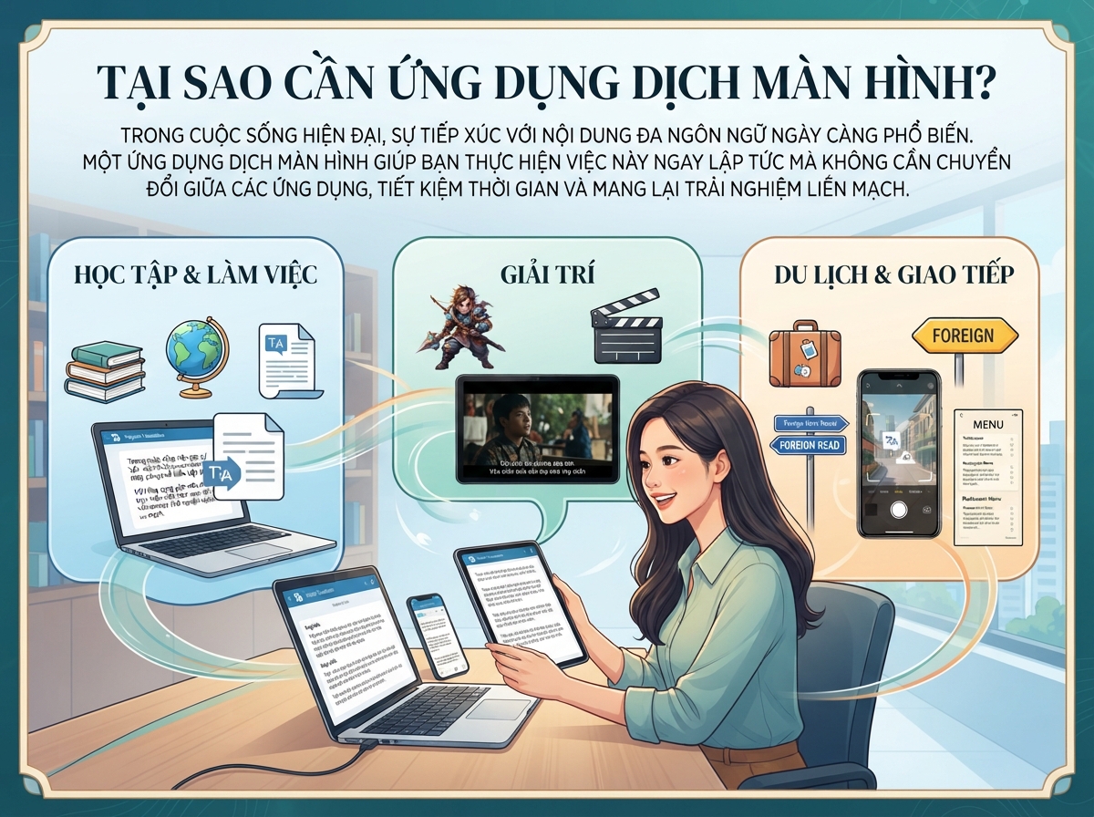 Tại sao cần ứng dụng dịch màn hình?