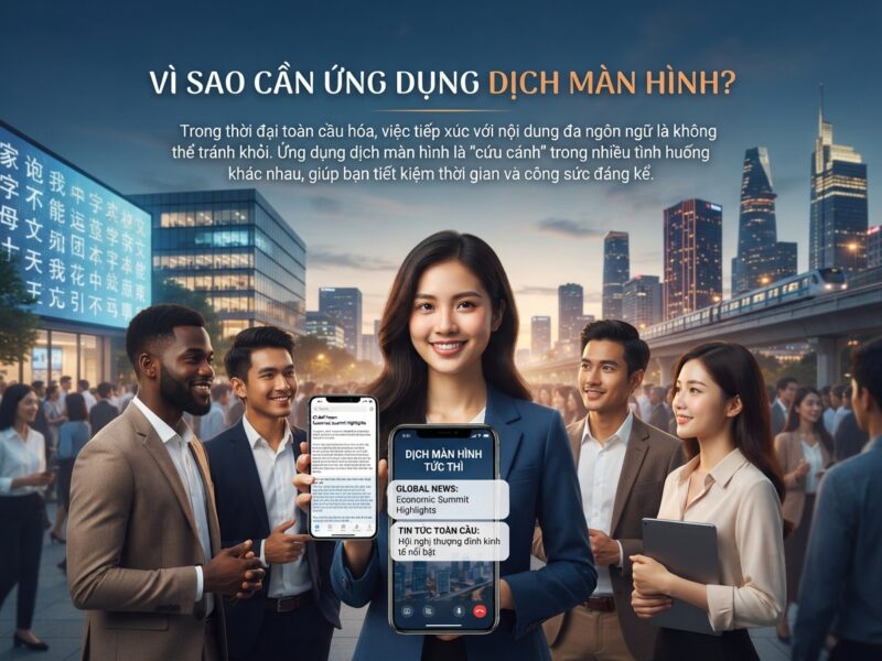 Does app dịch màn hình không? Giải pháp tiện lợi