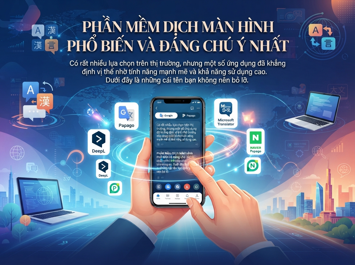 Các ứng dụng dịch màn hình phổ biến và đáng cân nhắc