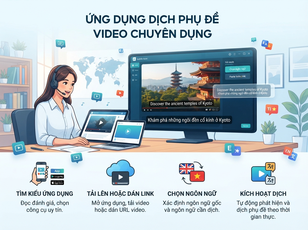 Kích hoạt tính năng dịch trên màn hình