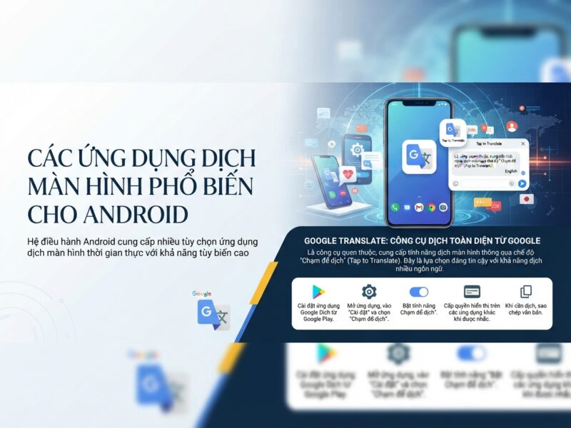 App dịch màn hình real time: Giải pháp tức thì